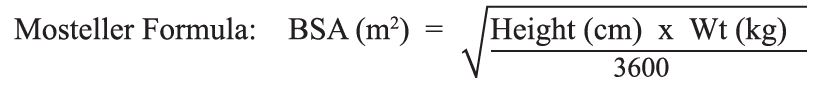 Mosteller formula