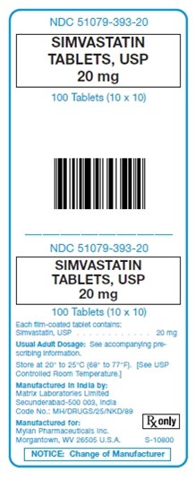 Simvastatin 20 mg Tablets Unit Carton Label