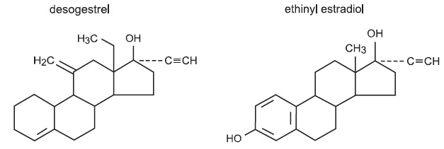 Desogestrel and Ethinyl Estradiol Structure