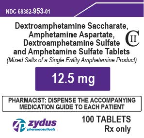 12.5 mg 100 Count Bottle Label