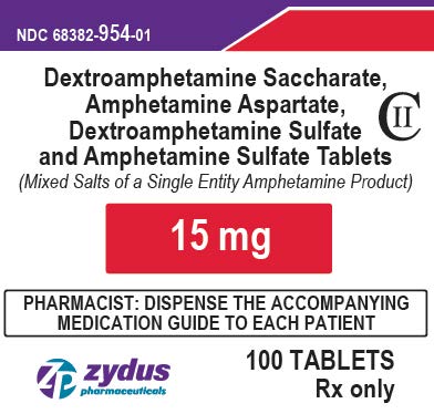 15 mg 100 Count Bottle Label