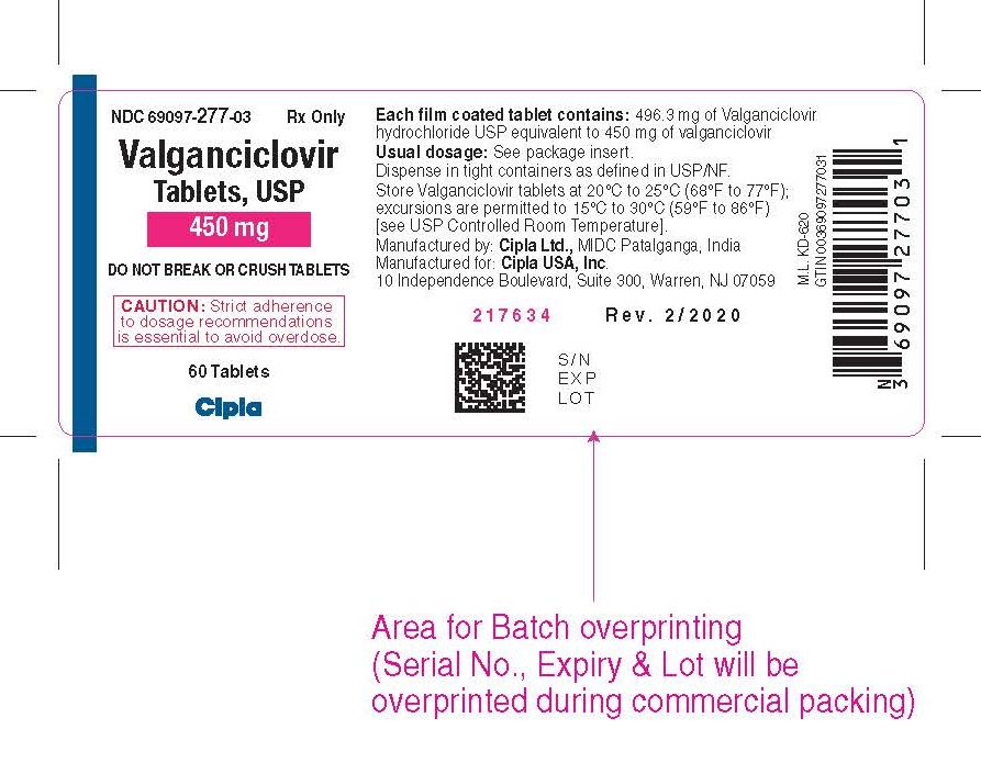 Valganciclovir Tablets, USP 450mg label 60s CiplaUSA