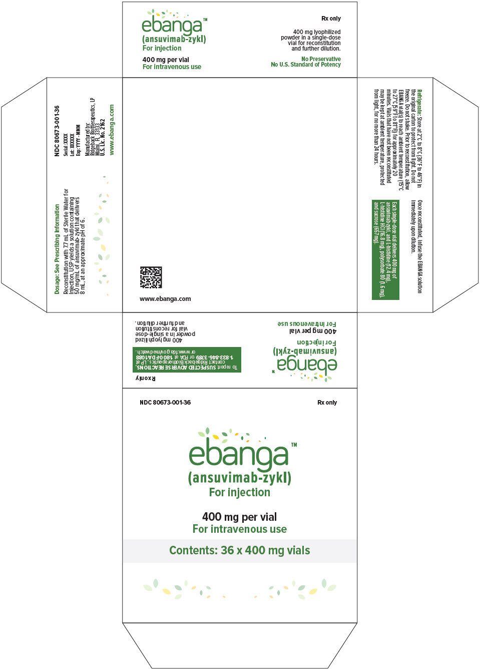 PRINCIPAL DISPLAY PANEL - 400 mg Vial Carton