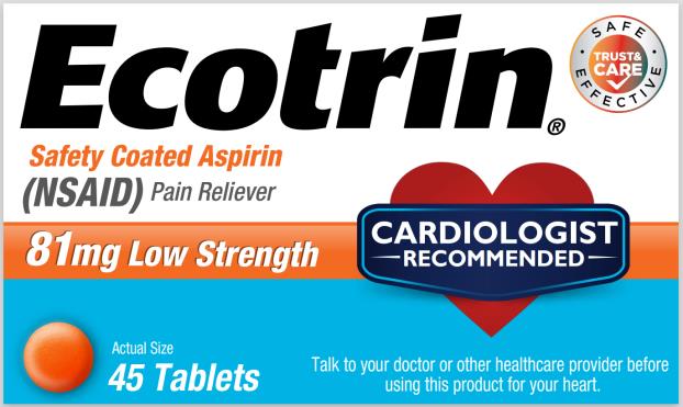 PRINCIPAL DISPLAY PANEL

Ecotrin®
Safety Coated Aspirin (NSAID) Pain Reliever
81 mg Low Strength 

45 Tablets
