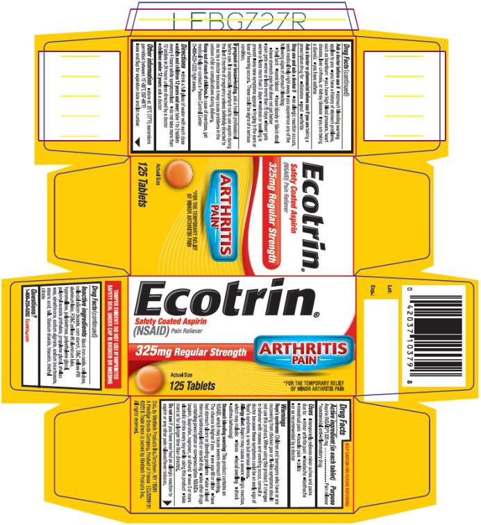 PRINCIPAL DISPLAY PANEL
Ecotrin®
Safety Coated Aspirin 
(NSAID) Pain Reliever
325 mg Regular Strength

125 Tablets
