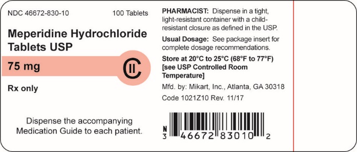 75 mg container label