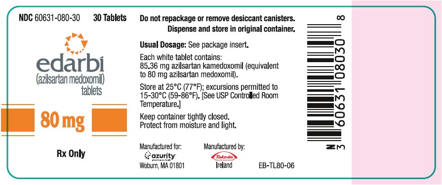 PRINCIPAL DISPLAY PANEL - 80 mg Tablet Bottle Label