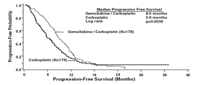 Figure 1: Kaplan-Meier Curve for Progression-Free Survival in Study 1