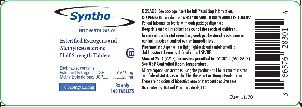 Esterified Estrogen and Methyltestosterone, 0.625 mg/1.25 mg  - NDC 69315-283-01 - 100 Tablets Label