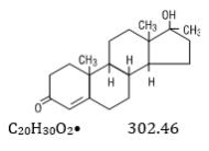 The structural formula for Methyltestosterone is a white to light yellow crystalline substance that is virtually insoluble in water but soluble in organic solvents. It is stable in air but decomposes 