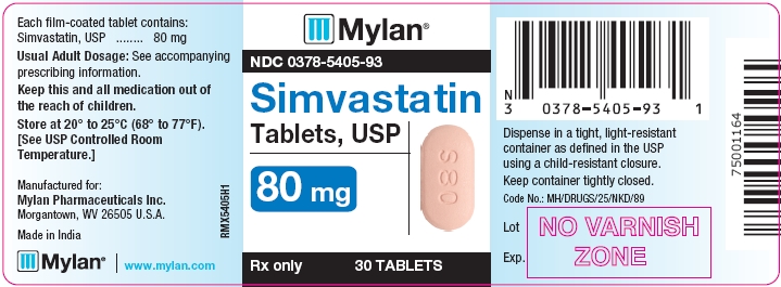 Simvastatin Tablets 80 mg Bottles
