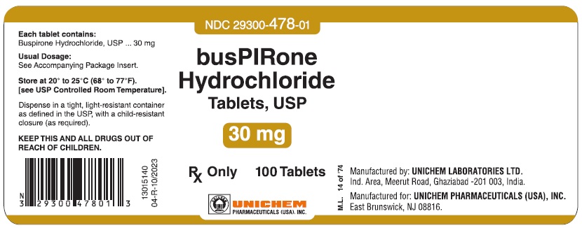 Buspirone 30 mg -100T New NDC
