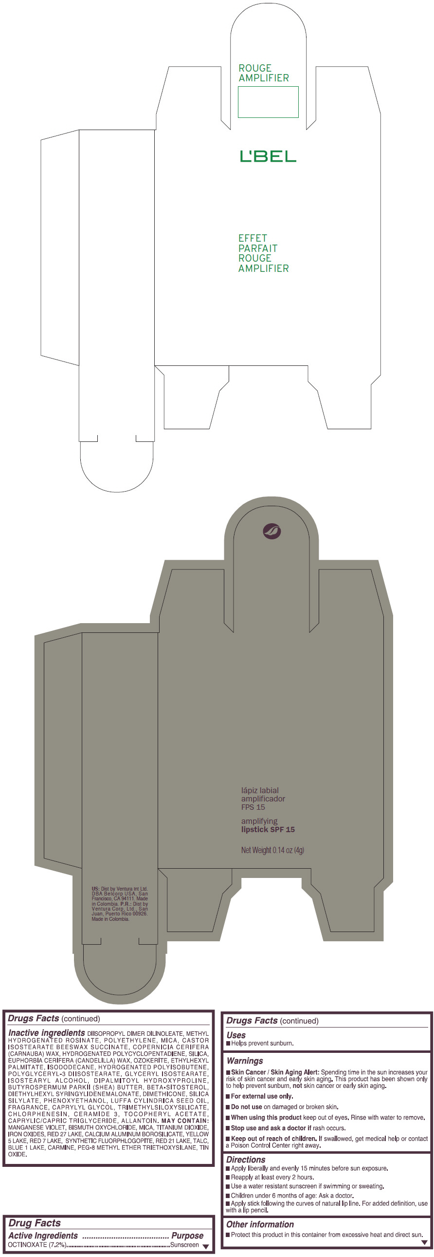 PRINCIPAL DISPLAY PANEL - 4 g Tube Box - (ROUGE RUBI) - RED