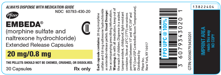 PRINCIPAL DISPLAY PANEL - 30 Capsule Bottle Label - 430