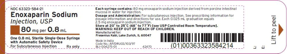 Principal Display Panel - 80 mg per 0.8 mL Syringe Blister
