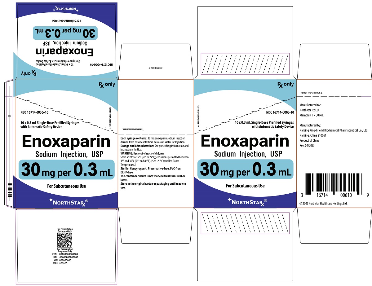 Principal Display Panel – Enoxaparin Sodium Injection, USP 30 mg Northstar Carton
