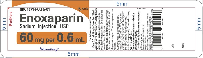 Principal Display Panel – Enoxaparin Sodium Injection, USP 60 mg Blister Pack Northstar Label