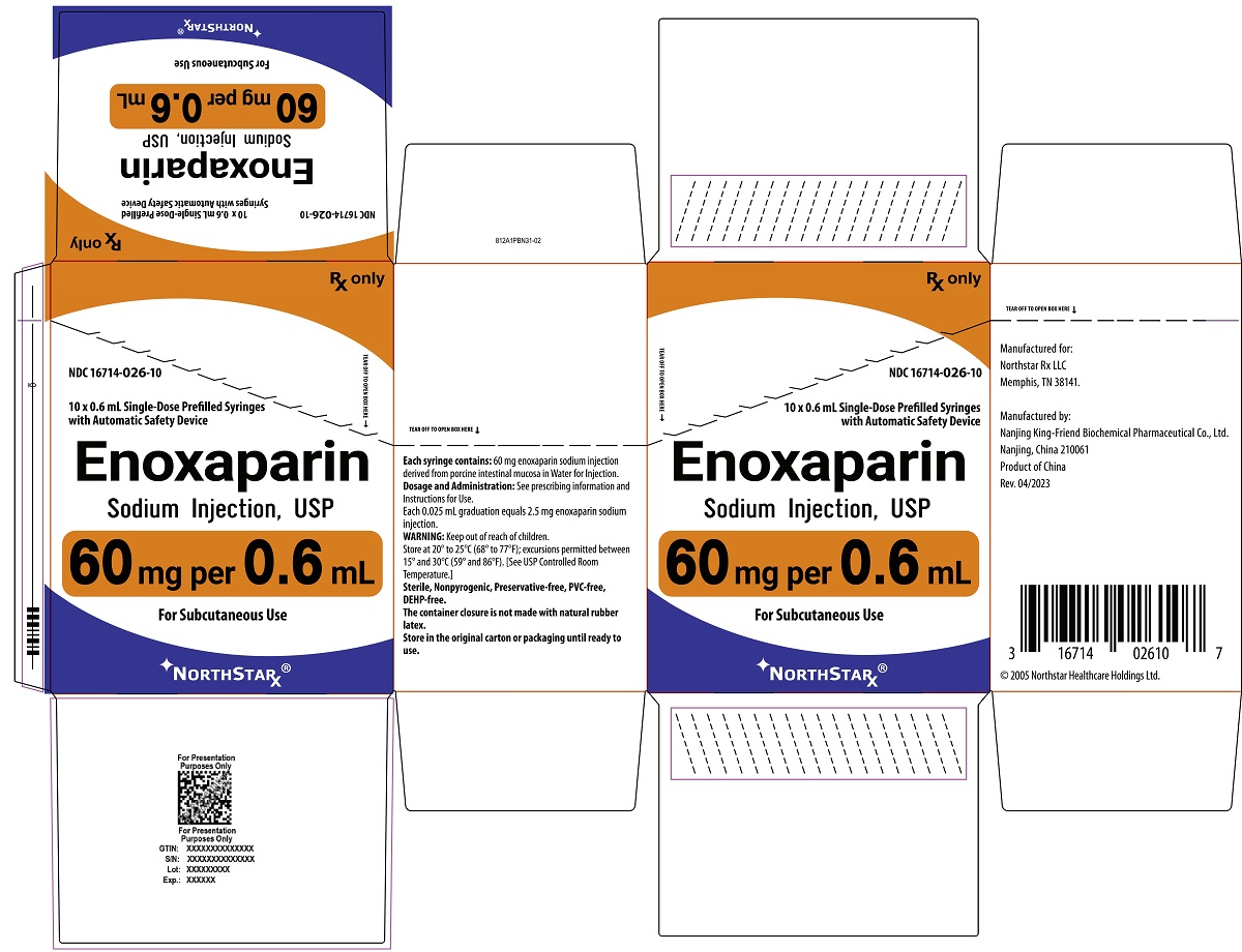 Principal Display Panel – Enoxaparin Sodium Injection, USP 60 mg Northstar Carton