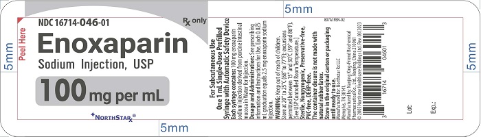Principal Display Panel – Enoxaparin Sodium Injection, USP 100 mg Blister Pack Northstar Label