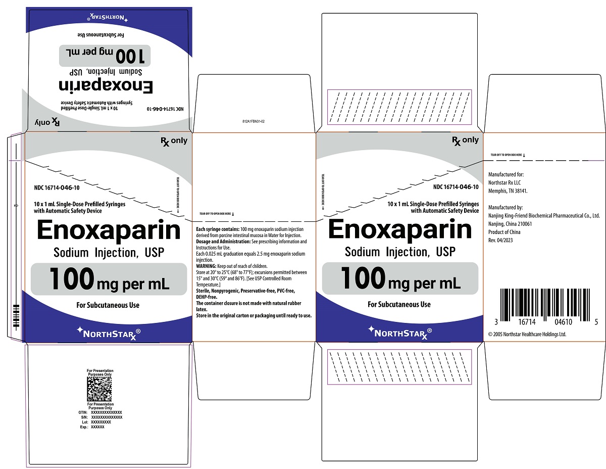 Principal Display Panel – Enoxaparin Sodium Injection, USP 100 mg Northstar Carton
