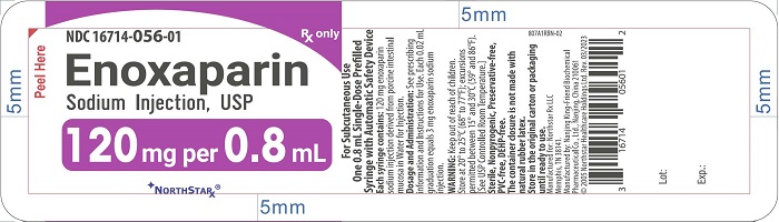 Principal Display Panel – Enoxaparin Sodium Injection, USP 120 mg Blister Pack Northstar Label