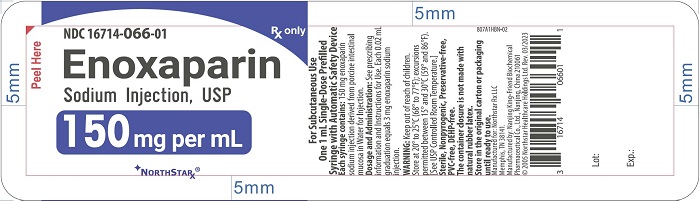 Principal Display Panel – Enoxaparin Sodium Injection, USP 150 mg Blister Pack Northstar Label