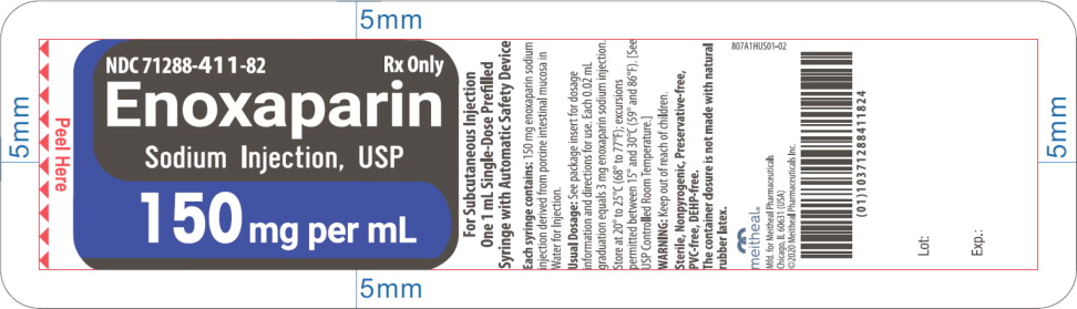 Principal Display Panel – Enoxaparin Sodium Injection, USP 150 mg Blister Pack Label