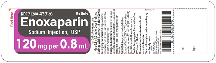 Principal Display Panel – Enoxaparin Sodium Injection, USP 120 mg Blister Pack Label