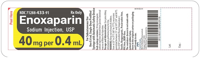 Principal Display Panel – Enoxaparin Sodium Injection, USP 40 mg Blister Pack Label