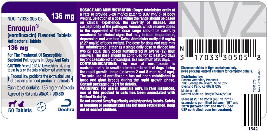 PRINCIPAL DISPLAY PANEL - 136 mg Tablet Bottle Label