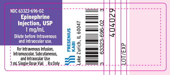 PACKAGE LABEL - PRINCIPAL DISPLAY – Epinephrine Injection, USP 1 mL Single-Dose Vial Label
