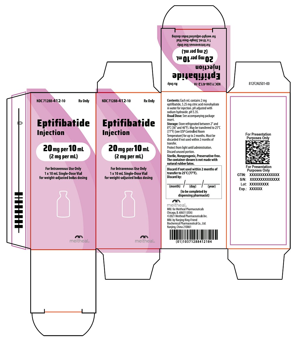 PRINCIPAL DISPLAY PANEL – Eptifibatide Injection, 20 mg per 10 mL Carton