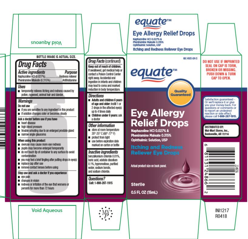 NDC 49035-874-13
equate
Eye Allergy 
Relief Drops 
Itching and Redness
Reliever Eye Drops
