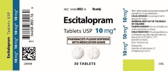 Escitalopram Bottle Label