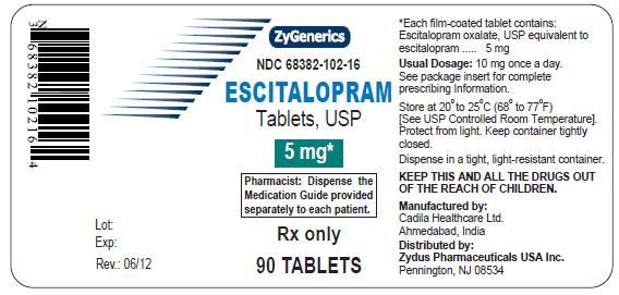 Escitalopram Oxalate Tablets, 5 mg