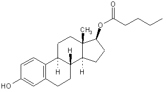 image of estradiol valerate chemical structure
