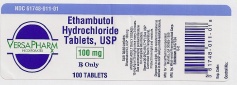 Ethambutol Hydrochloride Tablets, USP 100 mg/100 Tablets