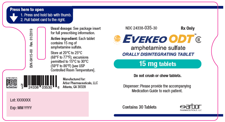 PRINCIPAL DISPLAY PANEL - 15 mg Tablet Blister Pack Case Label