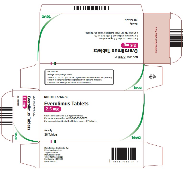 carton 2.5 mg, 28 tablets