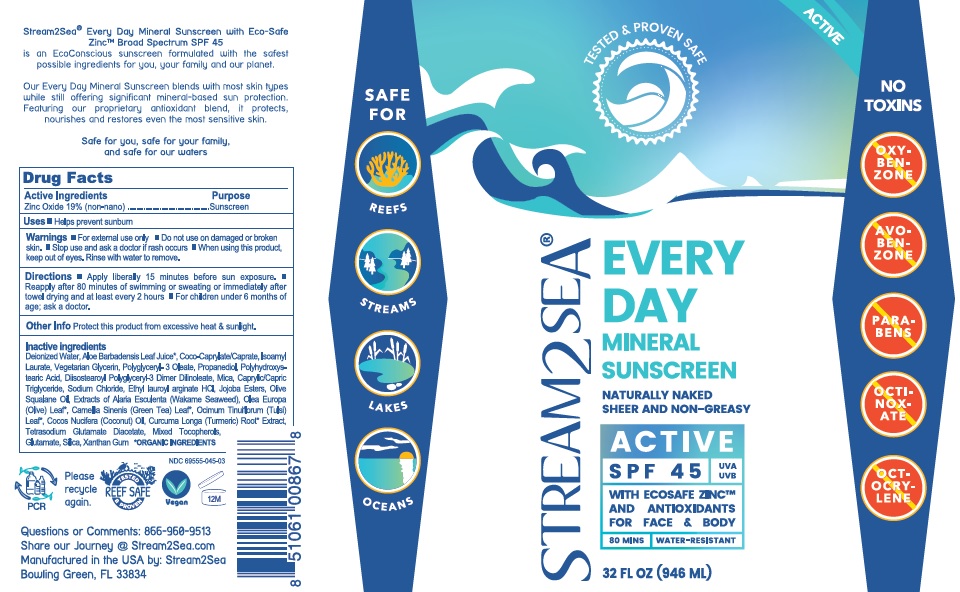 EVERY DAY MINERAL SUN SCREEN ACTIVE SPF 45 (946mL) - LABEL