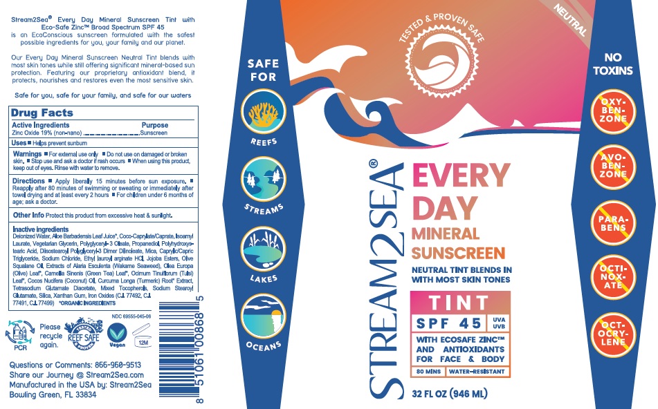 EVERY DAY MINERAL SUN SCREEN TINT SPF 45 (946mL) - LABEL