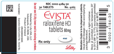 PACKAGE LABEL – Evista 60mg 30ct Bottle (0002-4184)
