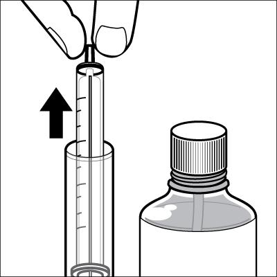 Remove the oral dosing syringe from its protective case