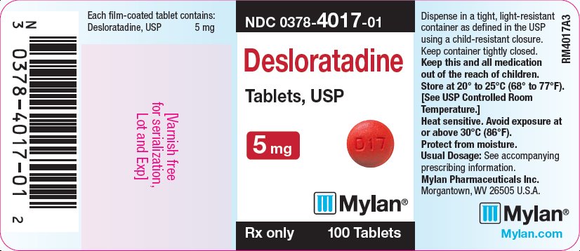 Desloratadine Tablets 5 mg Bottle Label