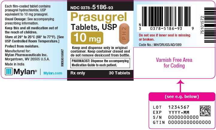 Prasugrel Tablets, USP 10 mg Bottle Label