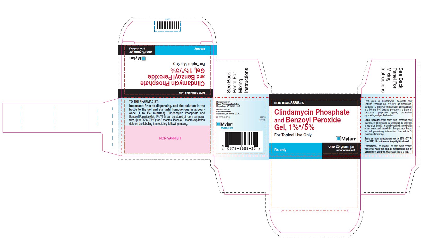 Clindamycin Phosphate and Benzoyl Peroxide Gel 1%/5% Carton Label