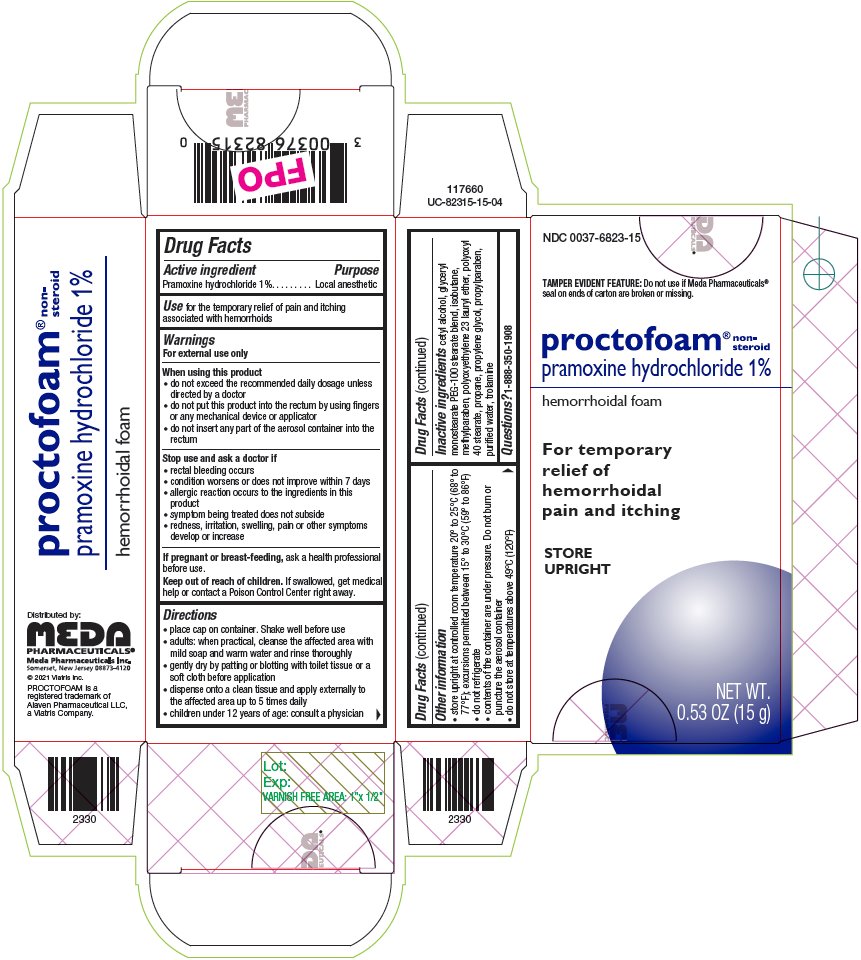 Proctofoam Foam 1% Carton Label