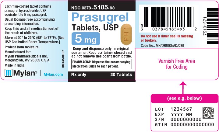 Prasugrel Tablets, USP 5 mg Bottle Label