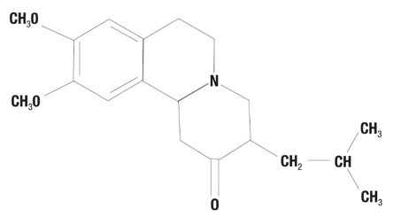 Tetrabenazine structural formula