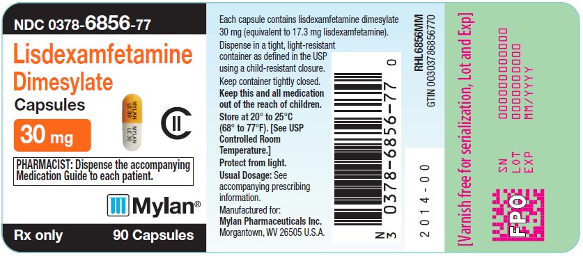 Lisdexamfetamine Dimesylate Capsules 30 mg Bottle Label